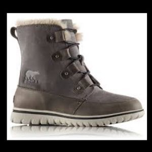 sorel cozy joan boots grey